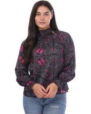 Ted Baker Heiydii Hoog-hals Blouse (zwart)
