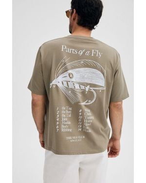 Grimelange Printed Crew Neck T-Shirt - Green