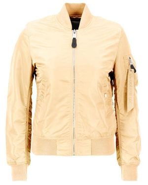 Alpha Industries Ma-1 Vf Vintage Fit Light Weight Bomber Jacket - Natural