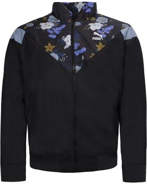 PUMA S Trend Aop Woven Jacket Zip Up Windbreaker 596727 51 - Blue