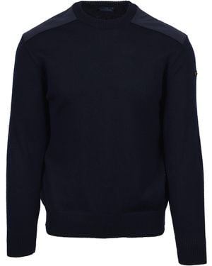 Paul & Shark Crew Neck Knitwear Cotton - Blue