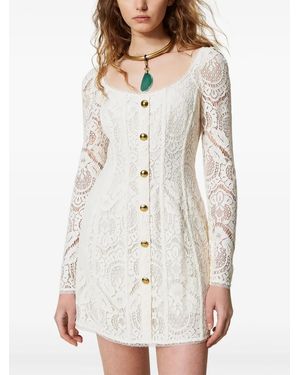 Twinset Vi Co Blend Clothing Dresses - White