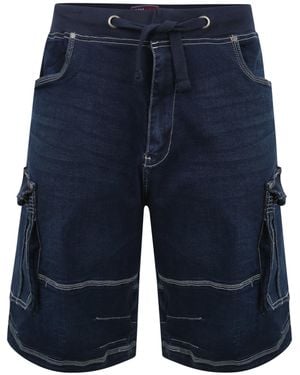KAM Jeanswear Kam Big & Tall Cargo Combat Shorts - Blue