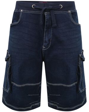 KAM Jeanswear Kam Big & Tall Cargo Combat Shorts - Blue