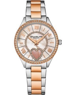 Stuhrling Saylor 38Mm Mother Of Pearl Quartz 4019 Classic - White