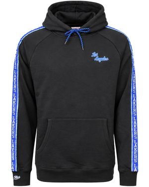 Mitchell & Ness Nba Los Angeles Lakers Taped Hoodie Cotton - Blue