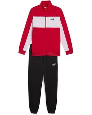 PUMA Colourblock Suit Poly Tracksuit - Red