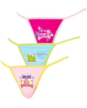 Marie Claire Pack-3 Fine Thread Thongs With Prints 82329 - Pink