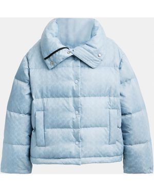 COACH Signature Jacquard Short Puffer - Blue