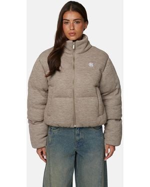 Good For Nothing Knitted Padded Jacket - Brown
