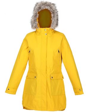 Regatta Ladies Sabinka Faux Fur Trim Parka (Sunset) - Yellow