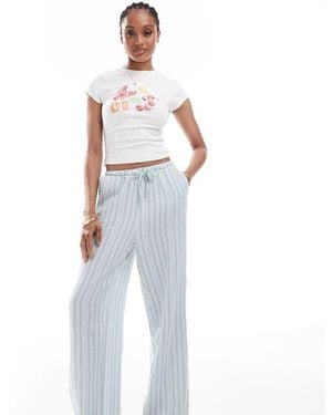Vero Moda Cotton Wide Leg Trousers - White