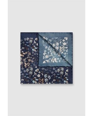 Alexandre Silver Label Pocket Square - Blue
