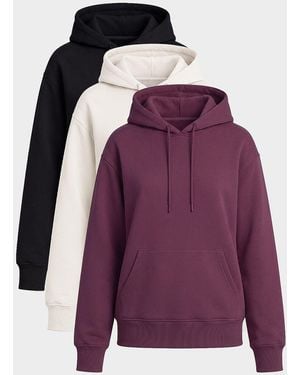 TOMMY LIFE Cotton- Sweatshirt - Purple