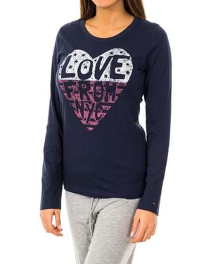 Tommy Hilfiger Long-Sleeved Round Neck T-Shirt 1487903366 - Blue