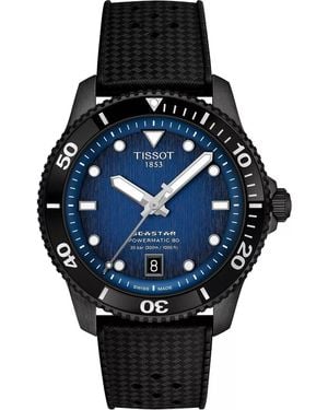 Tissot Seastar 1000 Watch T1208073704100 Rubber - Black