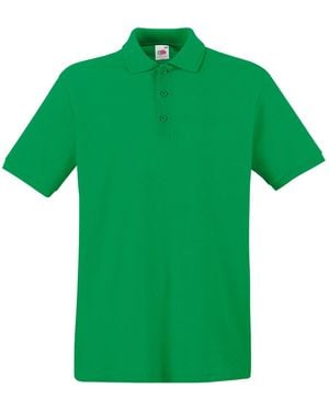 Fruit Of The Loom Premium Short Sleeve Polo Shirt - Green