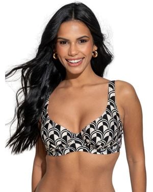 Pour Moi 24408 Casablanca Underwired Non Padded Bikini Top - Black