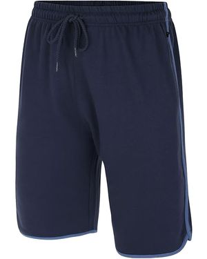 KAM Jeanswear Kam Shorts With Side Stripe Cotton Blend Gym - Blue