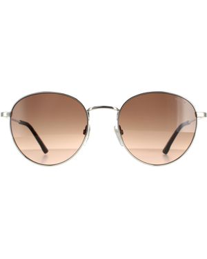 Police Round Palladium Mirror Spl971C Tuxedo 2 Metal - Brown