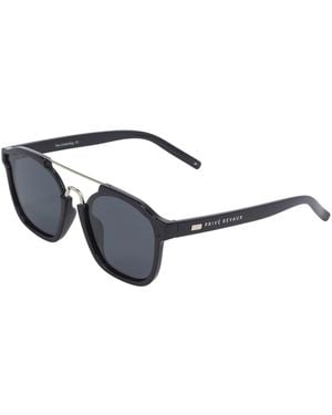 Privé Revaux Accessories Prive R The Underdog Rectangle Double Bridge Sunglasses - Blue