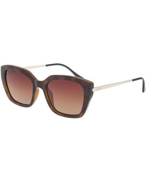 G.O.D Eyewear Gal Polarised Uv400 Lifestyle Sunglasses With Metal-Polycarbonate Frame - Brown