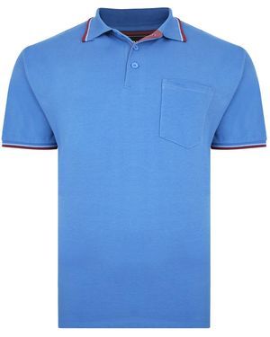 KAM Jeanswear Kam Plus Size Polo Shirt Big And Tall T-Shirt - Blue