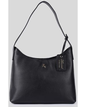 Ashwood Leather 'Splendore Di Milano' Real Hobo Shoulder Bag - Black