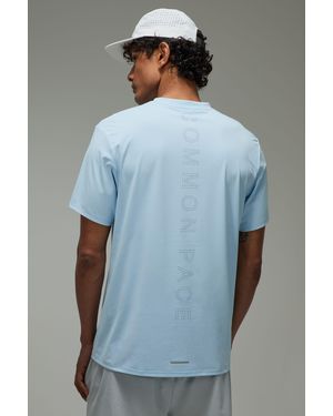 BoohooMAN Common Pace Running Perforated Regular Fit T-Shirt - Blue
