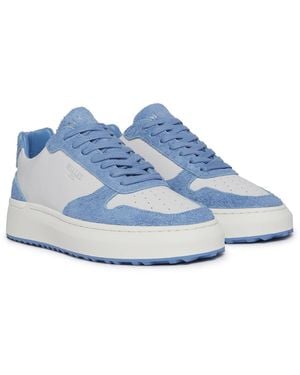 Mallet Dames Hoxton 2.0 Suede Trainers In Blauw
