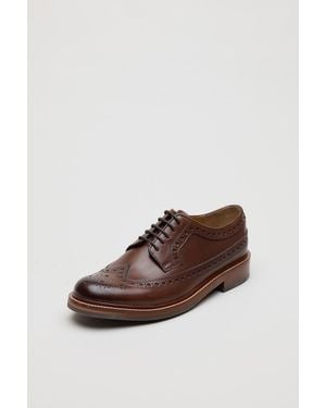 Chapman & Moore Longwing Brogue Country Leather Choco Shoes - Brown