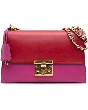 Gucci Padlock Shoulder Bag Chain Strap - Red