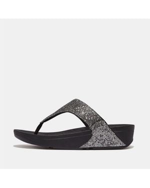 Fitflop Fit Flop Glitterball Toe Post Sandals - Black