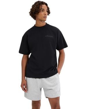 Ellesse Entriamo Back Print T-Shirt Cotton - Black