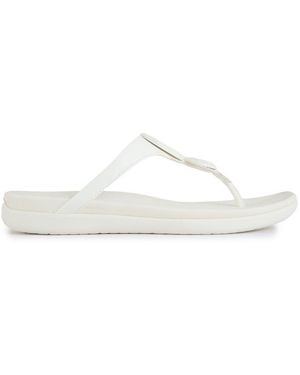 Fitflop Solay Glossy Disc Sandals - White