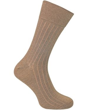 Steve Madden Organic Cotton Camel Wool Socks - Brown