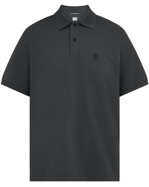 C.P. Company Metropolis Series Stretch Pique Polo Shirt - Black