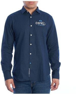 La Martina Ymc312-Tl072 Regular Fit Long Sleeve Shirt - Blue