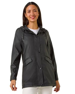 Roman Rain Resistant Hooded Jacket - Black