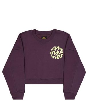 Alpha Industries Logo Sweatshirt - Paars