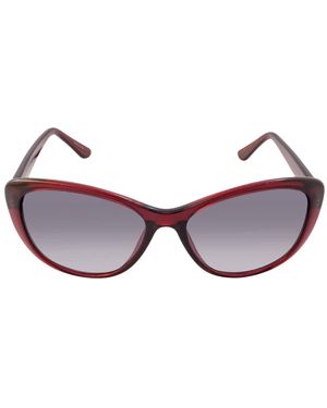 Calvin Klein Milky Burgundy Framed Gradient Lensed Sunglasses - Brown