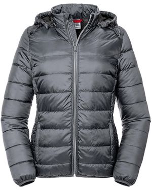 Russell Russell Hooded Nano Gewatteerd Jasje (strijkijzer) - Grijs