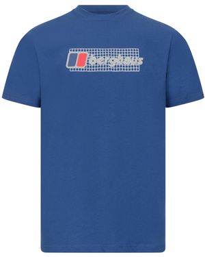 Berghaus Short Sleeve Grid Tee Cotton - Blue