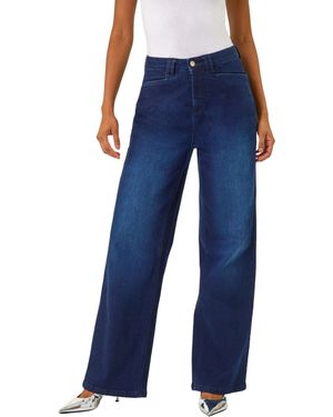 D.u.s.k Denim Stretch Wide Leg Jeans - Blue