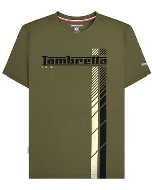 Lambretta Racing Stripe T-Shirt Cotton - Green