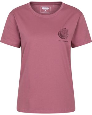 Mountain Warehouse Regional Edinburgh Graphic Tee Cotton Crew Neck Breathable Everyday T-Shirt - Pink