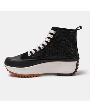Firetrap Platform Hi Top Ladies Trainers - Black