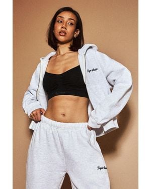 DSGN Studio Boxy Zip Through Hoodie - Blue
