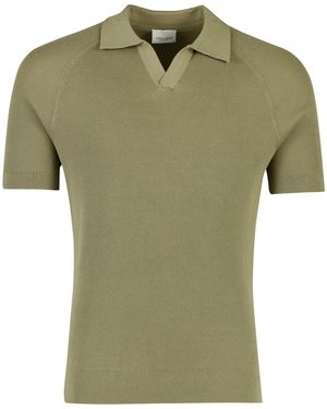 Profuomo Poloshirt Knitted Normale Fit - Groen