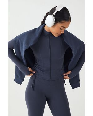 DSGN Studio Sculpt Ruched Side Sports Jacket - Blue